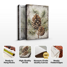 Load image into Gallery viewer, Vintage Winter Pine Cone Christmas Wall Art II