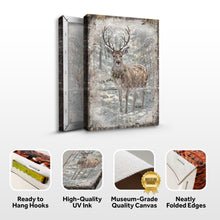 Load image into Gallery viewer, Vintage Winter Deer Christmas Wall Art III
