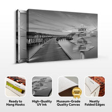 Load image into Gallery viewer, Family Names Monochrome Ocean Dock Sign