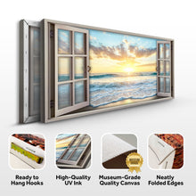 Load image into Gallery viewer, Sunrise Beach Window Scenery Wall Art