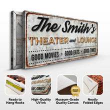 Load image into Gallery viewer, Family Theater and Lounge IV Sign