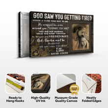 Load image into Gallery viewer, Personalized God Saw You Getting Tired Memorial Sign