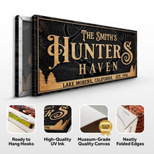 Load image into Gallery viewer, Personalized Hunters Haven Family Sign