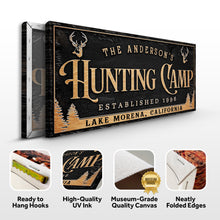 Load image into Gallery viewer, Personalized Family Hunting Camp Sign