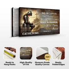 Load image into Gallery viewer, No Weapon That Is Formed Against You Will Prosper Isaiah 54:17 Faith Sign III