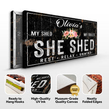 Load image into Gallery viewer, Personalized She Shed Sign IX