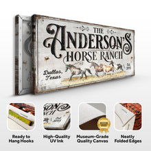 Load image into Gallery viewer, Personalized Horse Ranch Sign II