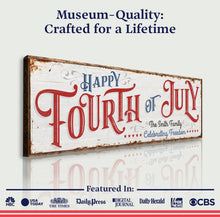 Load image into Gallery viewer, Happy 4th of July Personalized Sign