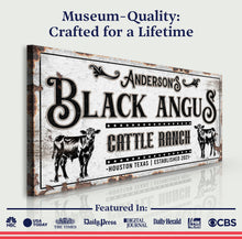 Load image into Gallery viewer, Personalized Black Angus Cattle Sign