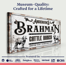 Load image into Gallery viewer, Personalized Brahman Cattle Sign