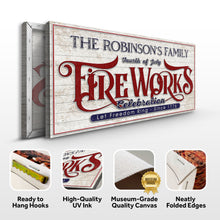Load image into Gallery viewer, 4th of July Fireworks Celebration Personalized Sign
