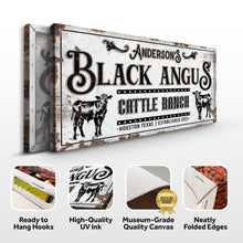 Load image into Gallery viewer, Personalized Black Angus Cattle Sign