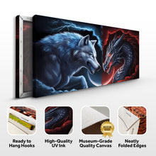 Load image into Gallery viewer, 3D Dragon and Wolf Wall Art