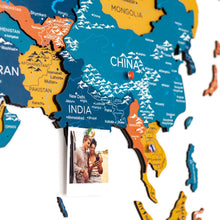 Load image into Gallery viewer, 3D Wooden World Map Indie