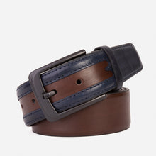 Load image into Gallery viewer, The Neiva Navy/Brown Leather Belt