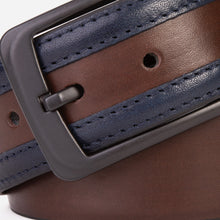 Load image into Gallery viewer, The Neiva Navy/Brown Leather Belt