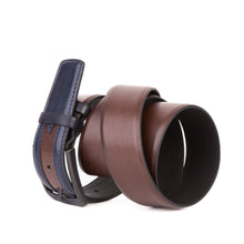 Load image into Gallery viewer, The Neiva Navy/Brown Leather Belt