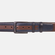 Load image into Gallery viewer, The Neiva Navy/Brown Leather Belt