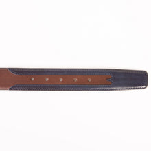 Load image into Gallery viewer, The Neiva Navy/Brown Leather Belt