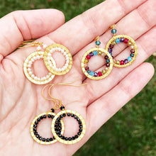 Load image into Gallery viewer, Rainbow Halo Mini Earrings