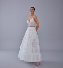Load image into Gallery viewer, Elegant Voile and Hoop Petticoat with Two Layers - Perfect for Bridal and Costume Wear