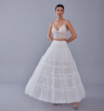 Load image into Gallery viewer, Elegant Voile and Hoop Petticoat with Two Layers - Perfect for Bridal and Costume Wear