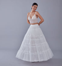 Load image into Gallery viewer, Elegant Voile and Hoop Petticoat with Two Layers - Perfect for Bridal and Costume Wear