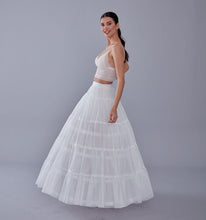 Load image into Gallery viewer, Elegant Voile and Hoop Petticoat with Two Layers - Perfect for Bridal and Costume Wear