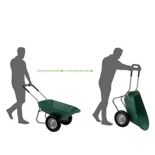 Load image into Gallery viewer, Heavy Duty 2-Wheel Multipurpose Rust Proof Wheelbarrow - Green