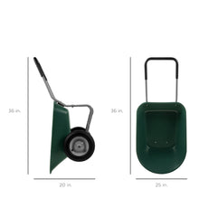 Load image into Gallery viewer, Heavy Duty 2-Wheel Multipurpose Rust Proof Wheelbarrow - Green