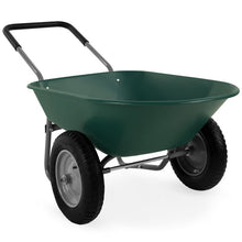 Load image into Gallery viewer, Heavy Duty 2-Wheel Multipurpose Rust Proof Wheelbarrow - Green