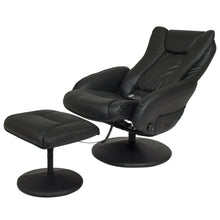Load image into Gallery viewer, Sturdy Black Faux Leather Electric Massage Recliner Chair w/ Ottoman
