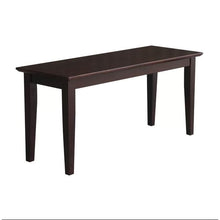 Load image into Gallery viewer, Solid Wood Entryway Accent Bench in Java Brown Finish