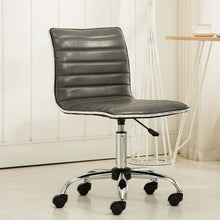 Load image into Gallery viewer, Heavy Duty Gray Channel-Tufted Conference Chair