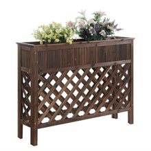 Load image into Gallery viewer, Large Raised Patio Planter Weathered Cedar L 48" x W 12.5" x 35.5"