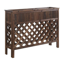 Load image into Gallery viewer, Large Raised Patio Planter Weathered Cedar L 48" x W 12.5" x 35.5"