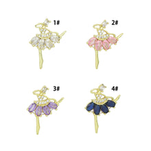 Load image into Gallery viewer, Colorful CZ Ballet Dancer Charm, Sku#JL116