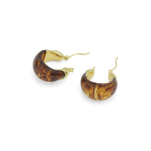 Load image into Gallery viewer, Acrylic Resin Drop &amp; Hoop Earrings with Gold Accents, Sku#JL212