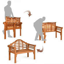 Load image into Gallery viewer, FarmHome Folding 2 Seater Garden Eucalyptus Bench