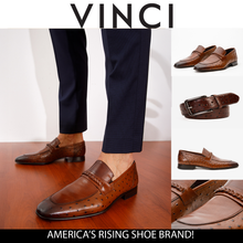 Load image into Gallery viewer, The Johannesburg Brown Leather Dress Loafer Men  Shoe