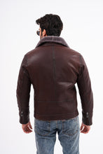 Load image into Gallery viewer, The Cortina Brown Shearling Leather Men Jacket