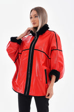 Load image into Gallery viewer, The Rebel Reversible Shearling Red Leather Women Jacket