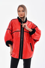 Load image into Gallery viewer, The Rebel Reversible Shearling Red Leather Women Jacket