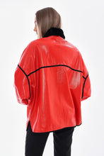 Load image into Gallery viewer, The Rebel Reversible Shearling Red Leather Women Jacket