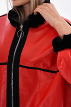 Load image into Gallery viewer, The Rebel Reversible Shearling Red Leather Women Jacket