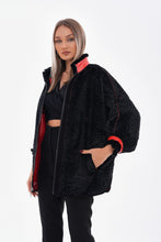 Load image into Gallery viewer, The Rebel Reversible Shearling Red Leather Women Jacket