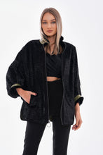Load image into Gallery viewer, The Rebel Reversible Shearling Olive Green Leather Women Jacket