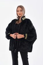 Load image into Gallery viewer, The Rebel Reversible Shearling Olive Green Leather Women Jacket