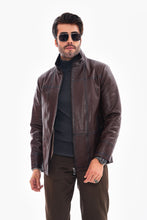 Load image into Gallery viewer, The Nero Coffee Brown Leather Men Jacket