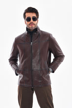 Load image into Gallery viewer, The Nero Coffee Brown Leather Men Jacket